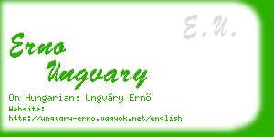 erno ungvary business card